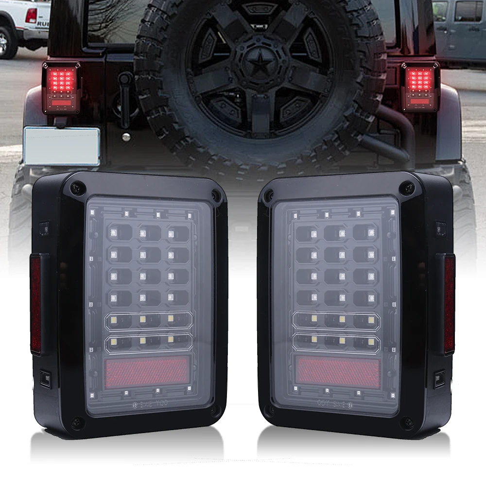 

LED Tail Lights For Jeep Wrangler Taillights For Jeep Wrangler JK JKU Sports, Sahara, Freedom Rubicon 2007 - 2017LED lamp