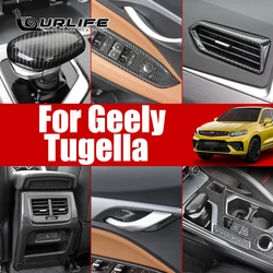 Car Styling Center Console Gear Shift Frame Cover Trim Door Audio Speaker Frame Decoration For Geely Tugella 2019 2020 2021 2022