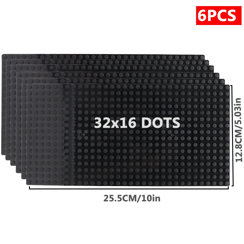 6 stks/set Bodemplaat 32*32 32*16 Studs Klassieke Figuren Bouwstenen Platen Bricks Grondplaat Blokken Kinderen speelgoed Voor Kid Geschenken