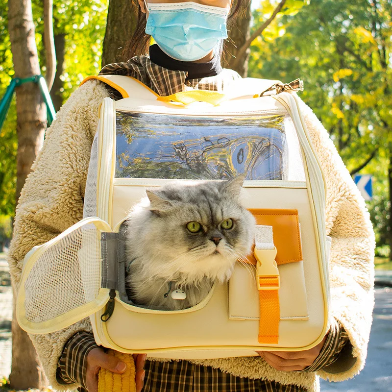 Portable Pet Dog Carrier Bag Cat Backpack Travel Double Shoulder Bag Space Capsule Carriers for Small Pet Handbag Cat Carrying