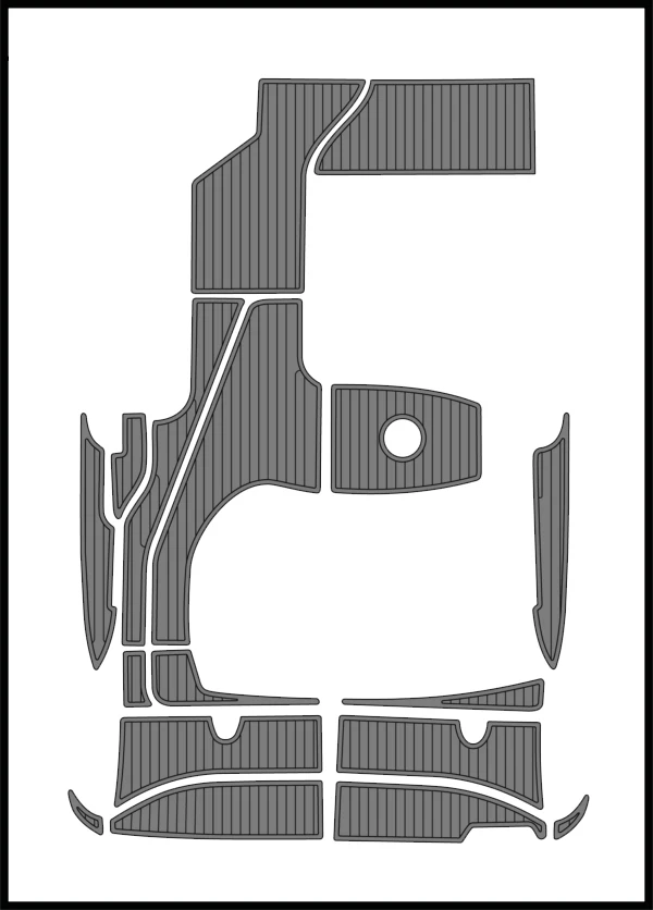 SeaRay 310 swim platform pad and cockpit EVA foam teak decking kit