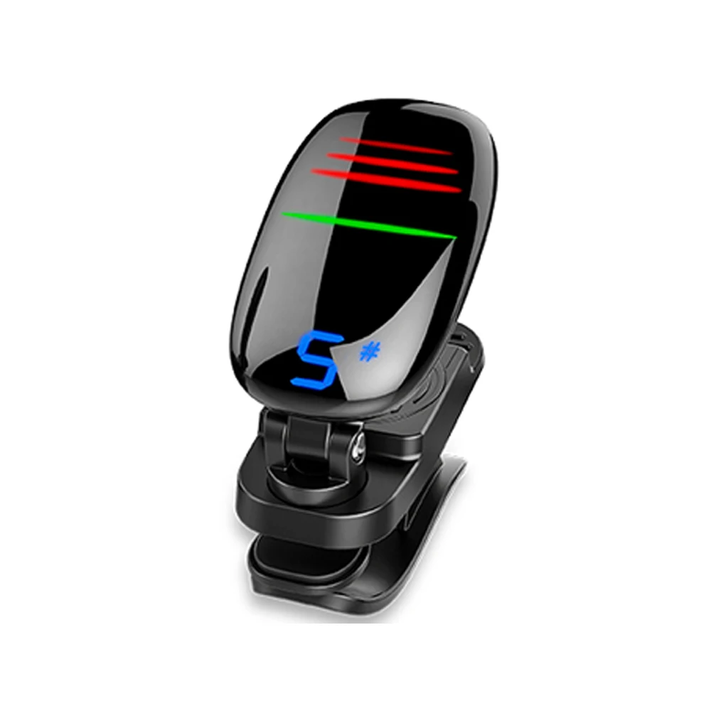 Fzone FT-16 Clip-on Chromatic Tuner For Guitar Bass Violin and Ukulele Tuner 3D Design Guitar Accessories Guitar Tuner