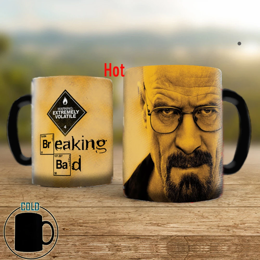 Breaking Bad Mug 11oz Color Changing Magic Ceramic Creative Coffee Mugs Friends Gift Mug Dropshipping