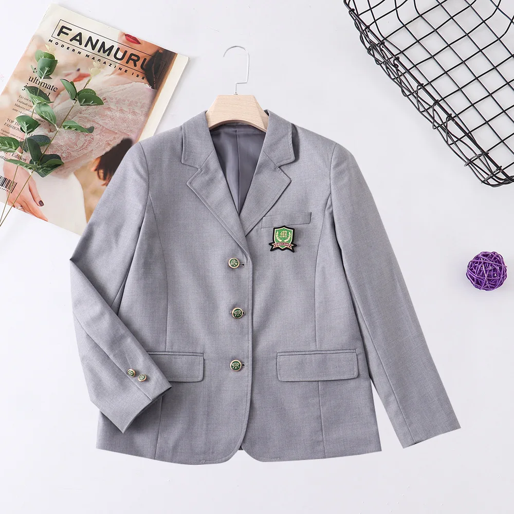 JK Uniform College Style giapponese Girl's Boy's Spring Autumn suit Blazer giacche a maniche lunghe cappotti Top per JK DK School Uniform