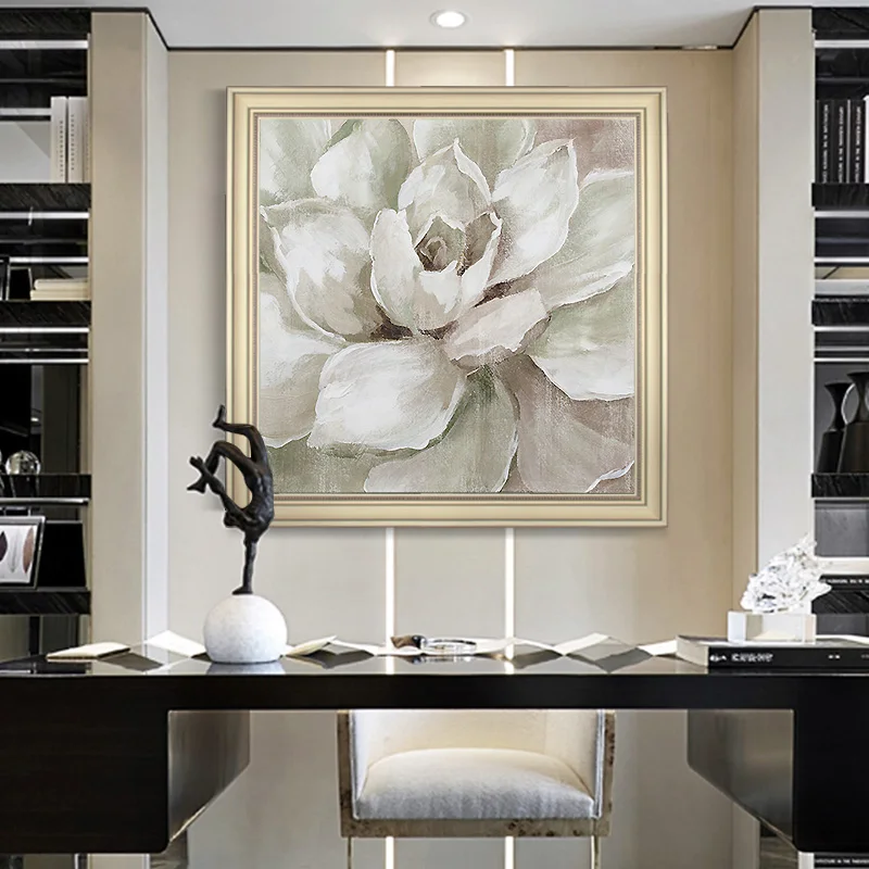 

Скандинавская ручная роспись маслом абстрактная декоративная Цветочная гостиная столовая американский ресторан Фреска картины ручной работы Cust