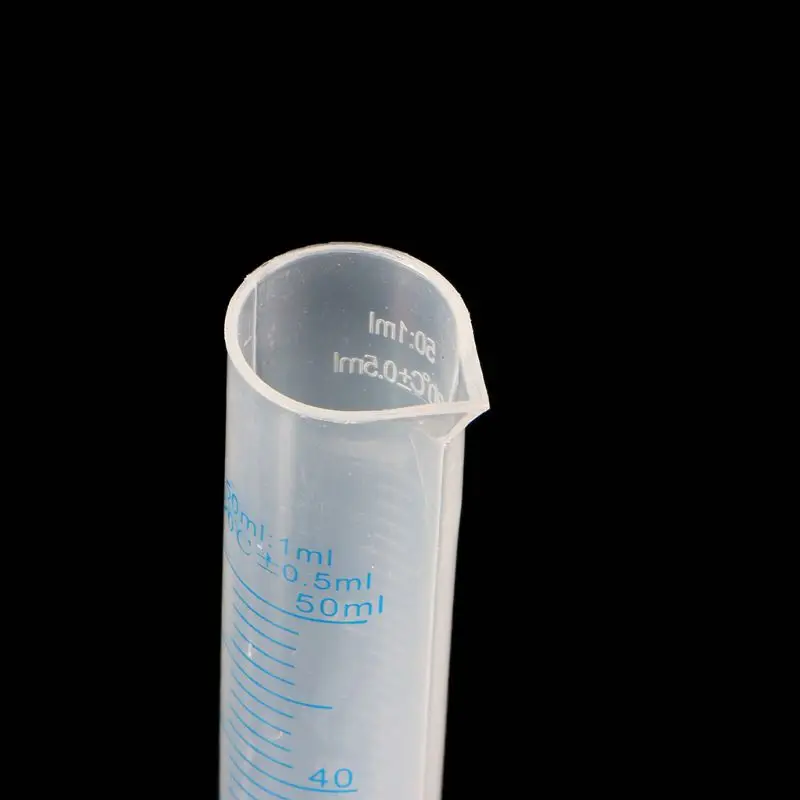 1pcs 50ml Plastic Measuring Cylinder Laboratory Test Graduated Tube tool Affordable Chemistry Set