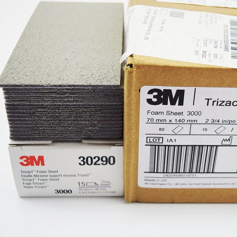 3M 30289 trizact abrasive foam sheet 70mm 140MM Hookit  P3000 /5000 Grit Foam Disc Sponge Sandpaper Abrasive Tools  Grinding