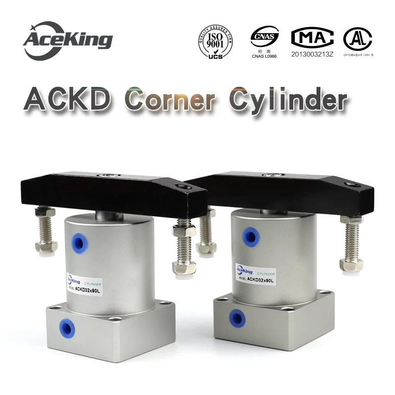 ACKD press rotary cylinder ackdr25/32/50/63/40x90 180 degree bilateral platen industrial clamping pneumatic cylinder ACKDR25X90