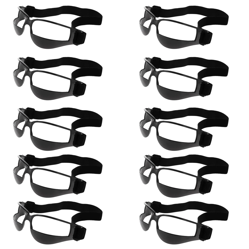 10 Set Dribbling Glasses, Dribble Specs & Adjustable Strap for Basketball Team Sports Training and Practice