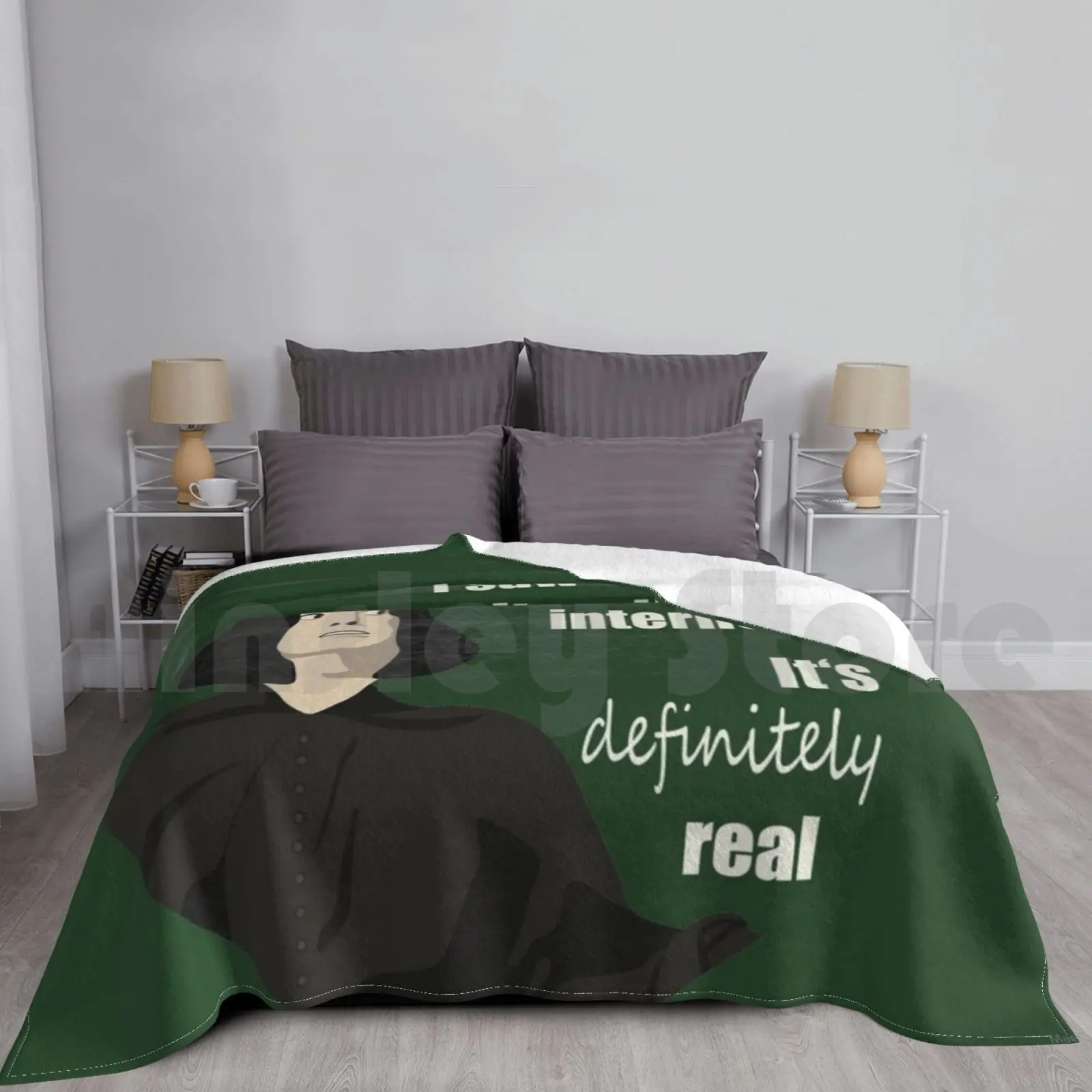 I Saw It On The Internet. It's Definitely Real ( Green ) Blanket For Sofa Bed Travel A Very Potter Musical