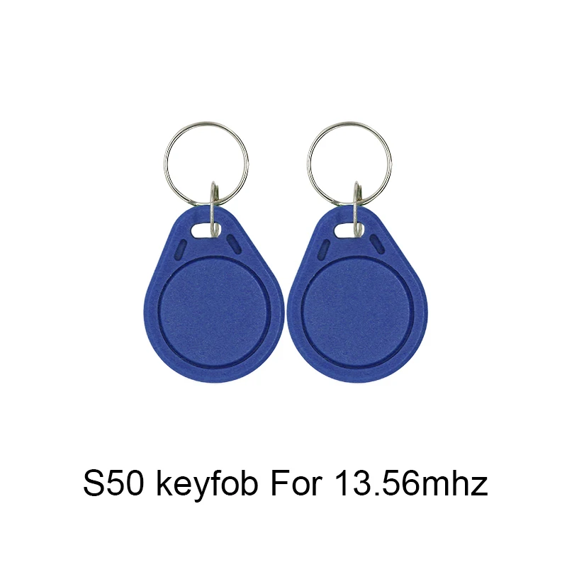 100pcs 13.56MHz IC M1 S50 Keyfobs Tags RFID Key Finder Badge Card Token  Attendance Management Keychain ABS Waterproof