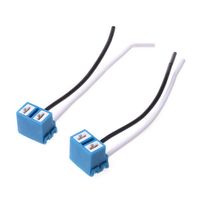2Pcs H7 Connector Female Ceramic Sockets Auto Car Bulb Connectors Lamp Adaptor With Wire 8cm