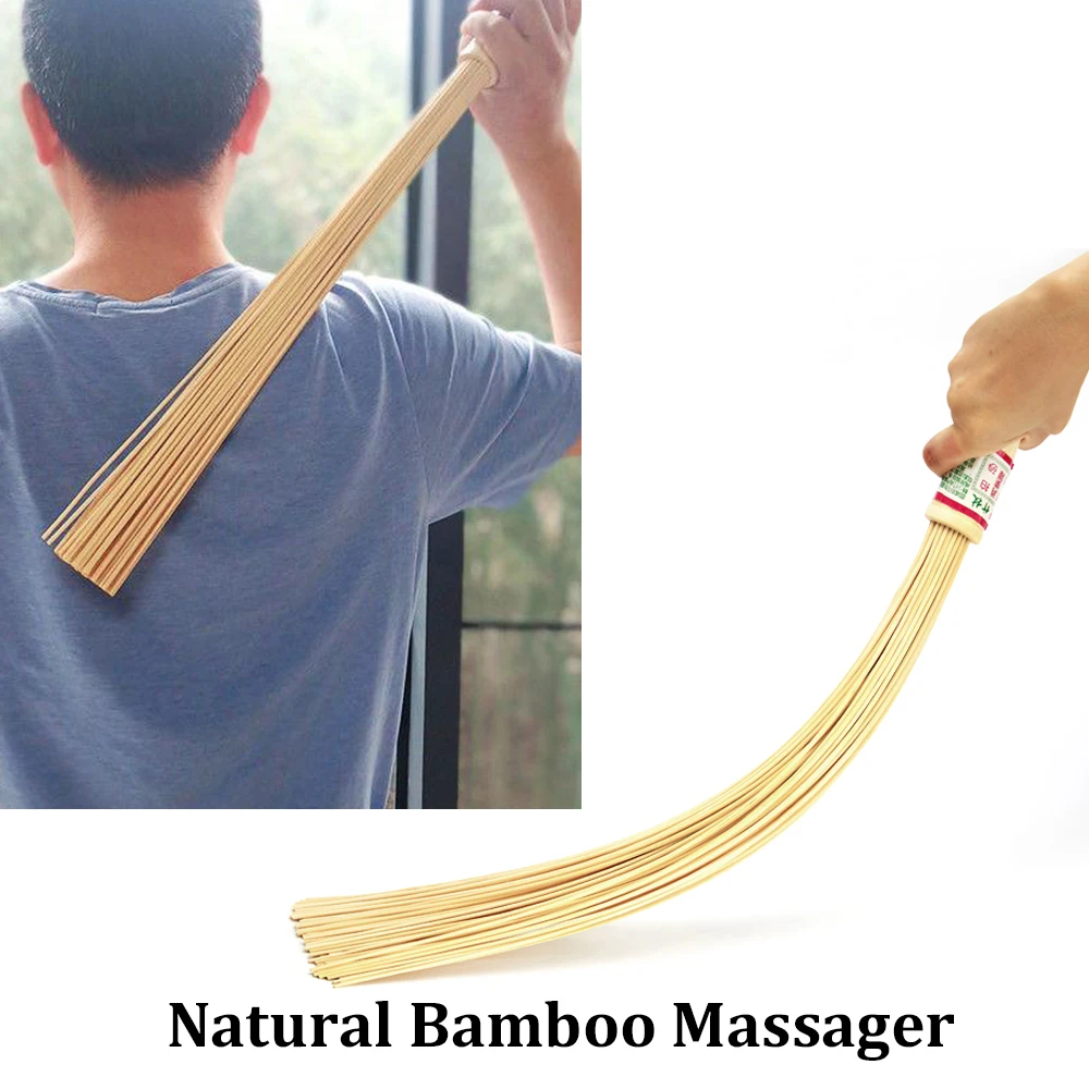 Natural Bamboo Massager Muscle Relaxed Pat Stick Gua Sha Device Back Leg Fatigue Relief Beat Health Care Body Massage Tool