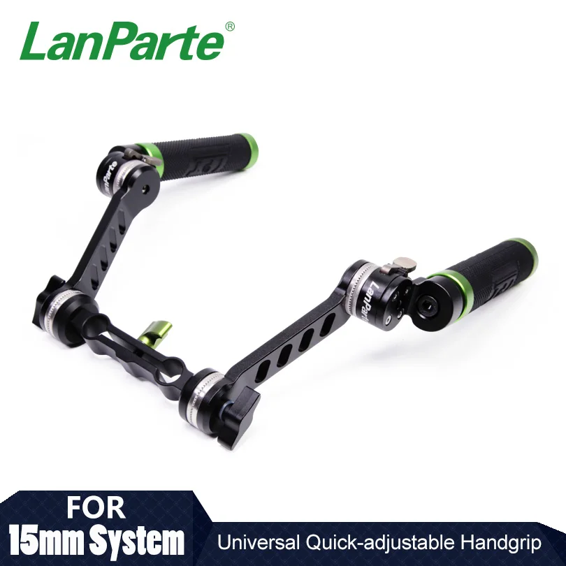 Lanparte Quick Adjustable Rosette Handgrip with Double Road Clamp for DSLR Camera Accessories