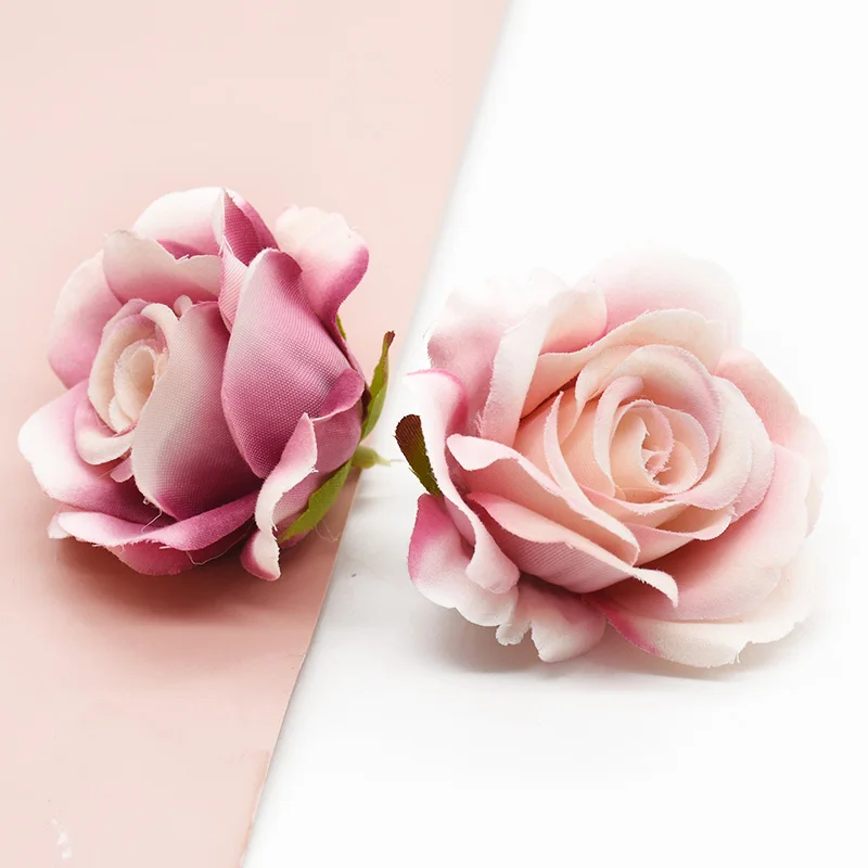 10 Stück künstliche Blumen Großhandel Heimdekorationszubehör Blumenwand Hochzeitsbrosche Scrapbooking DIY Süßigkeitenbox Girlande – Detail 5