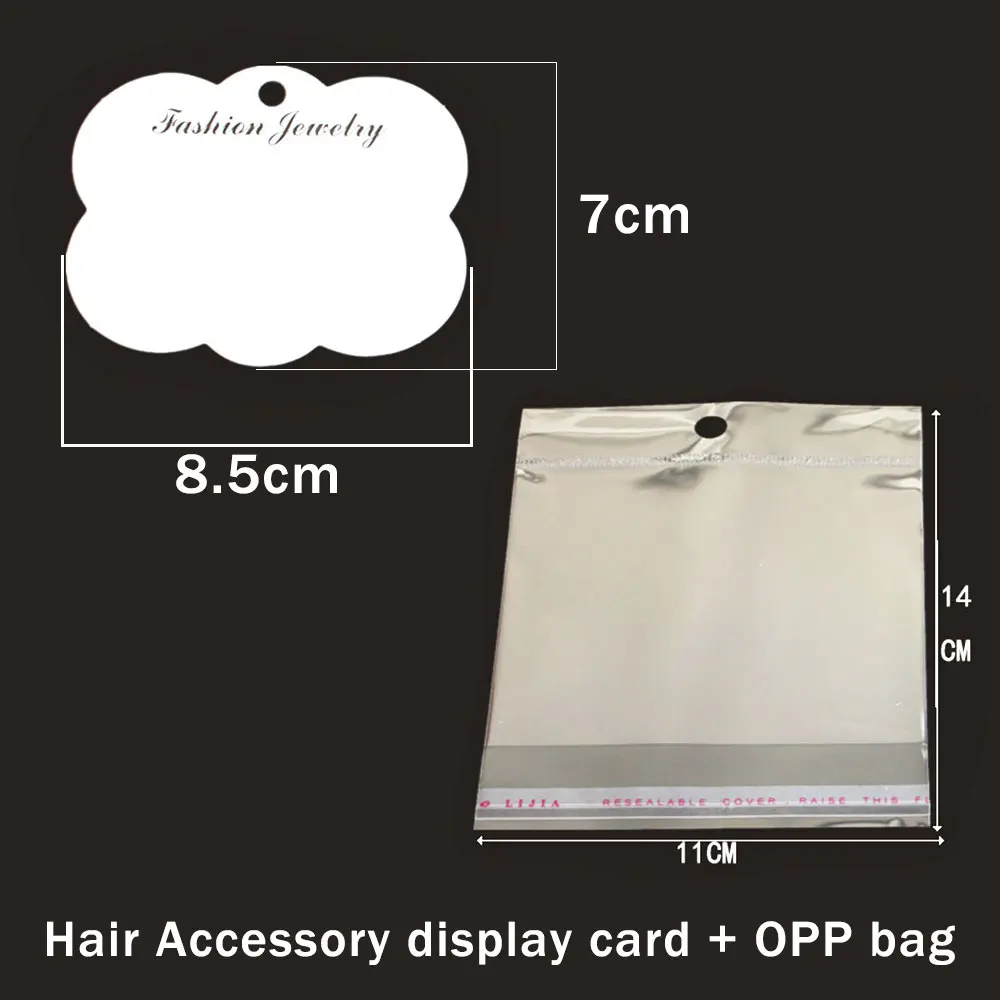 30-50sets Display Card with Opp Bags Transparent Self Adhesive Plastic Bag for Handmade Jewelry Necklace Bracelet Packaging