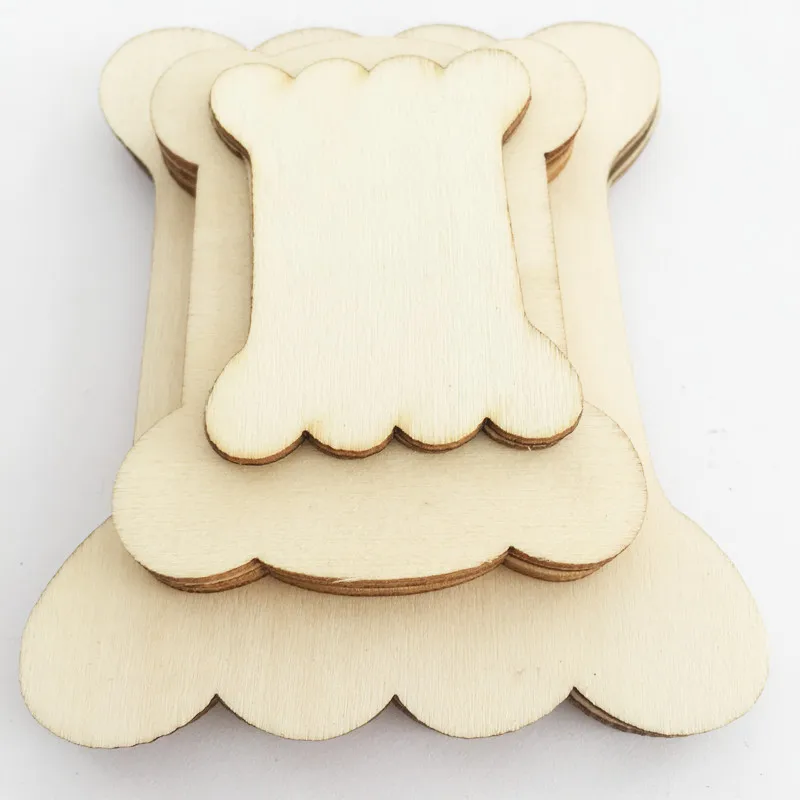 10 pcs Handmade DIY materials/small bone winding boards bone shaped wood chips