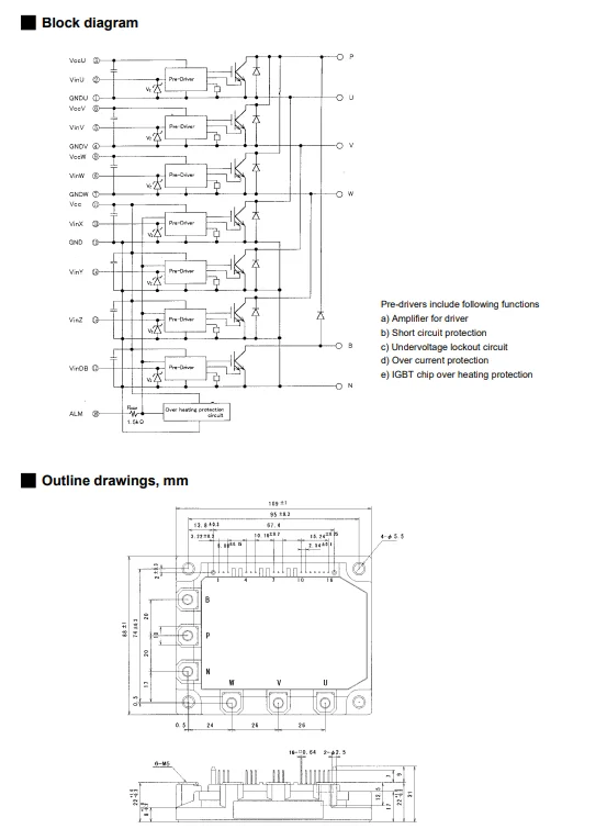 Original 7MBP50RA120-55 7MBP25RA120 7MBP75RA120 IGBT-IPM módulo