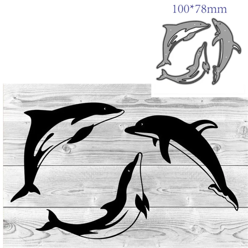 Metal Cutting Dies Cut Mold Animal dolphin Decoration Scrapbook Paper Craft Knife Mould Blade Punch Stencils