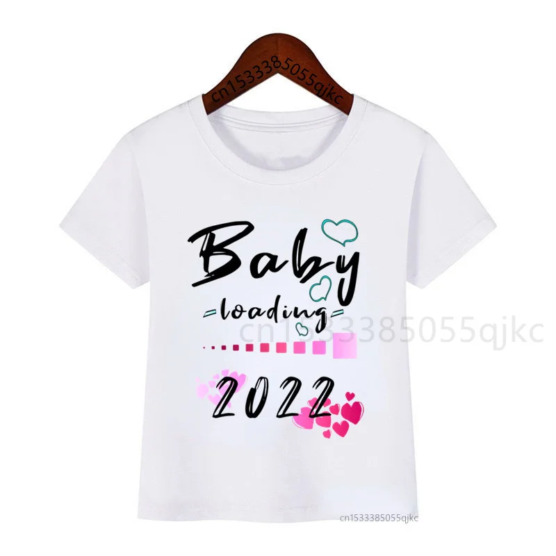 Olá 2022 camiseta infantil branco manga curta camiseta casual roupas infantis meninos e meninas presente camiseta