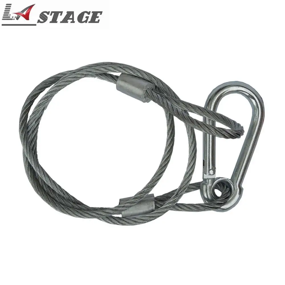 Stainless Steel Rope 3mm 4mm 5mm Thickness Wire Safety Clamps Cables With Looped Ends For Stage Light Tough Guard Security Lock