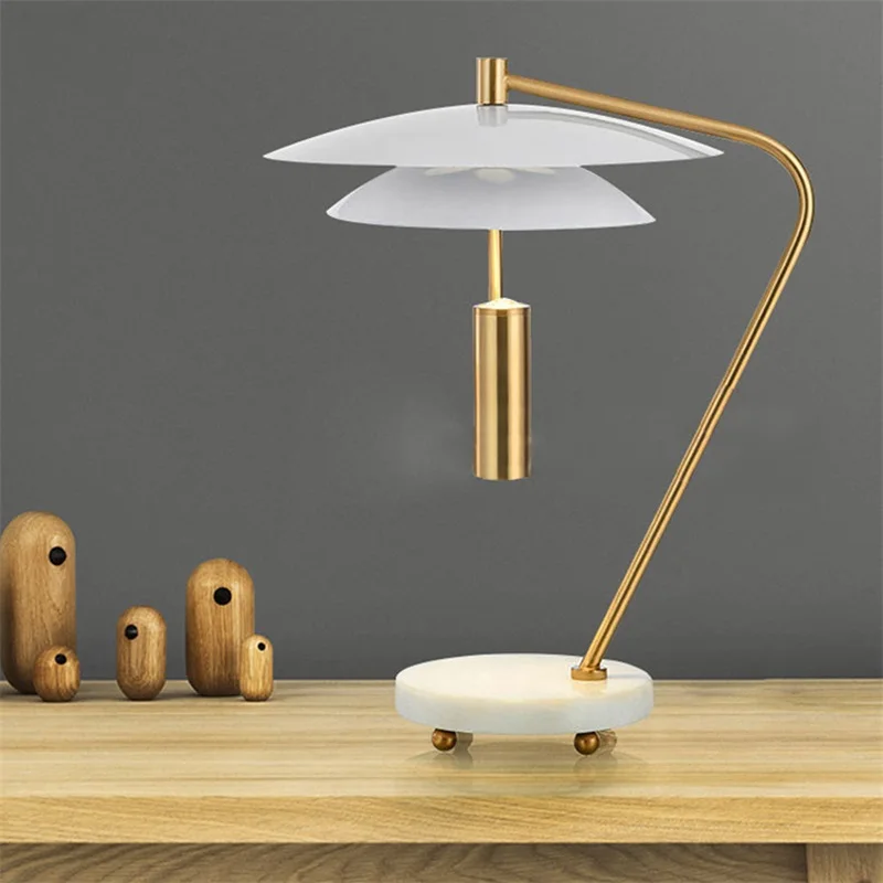 OURFENG Modern Bedside Table Lamps Fashionable Design Desk Light Home LED Decorative for Foyer Living Room Study Hotel