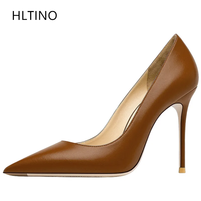 HLTINO Red Bottom Shoes Elegant Chocolate Matte High Heeled Shoes Fashion Sexy Ladies Stilettos Women\'s Spring Autumn Shoes