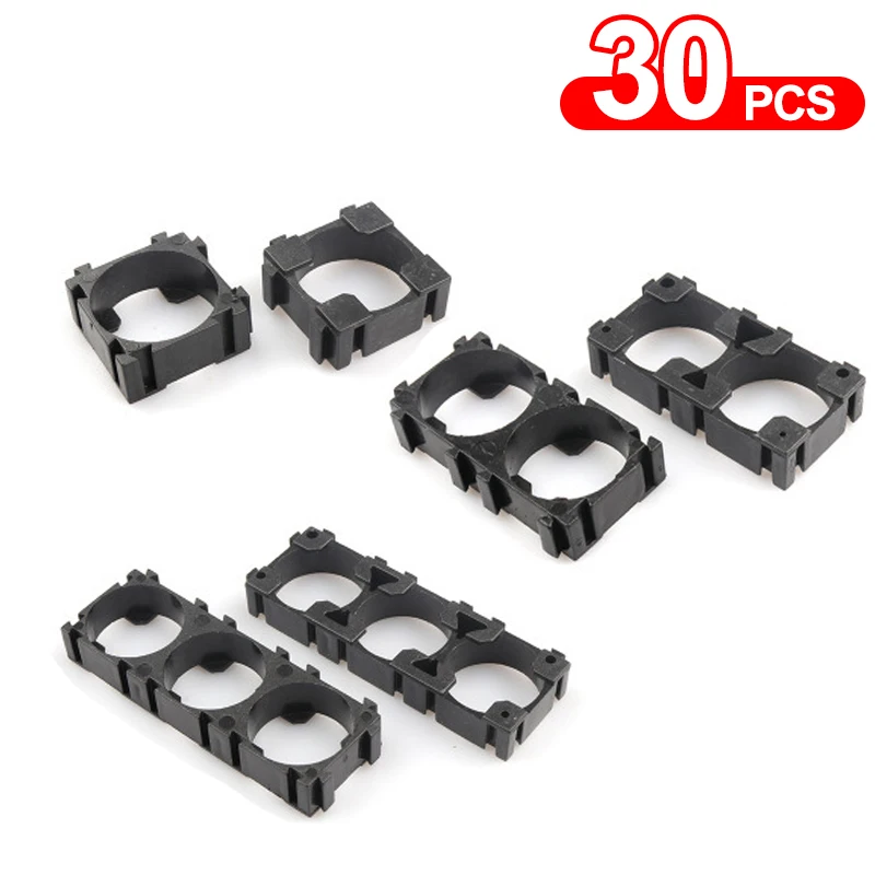 New 30pcs 18650 Lithium Cell Cylindrical Battery Case Holder Batteries Pack Plastic Holder Bracket For Diy Battery Pack