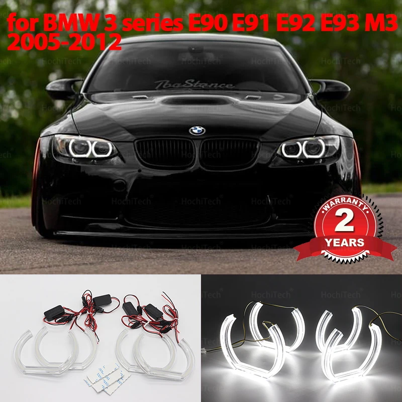 for BMW 3 series E90 E91 E92 E93 M3 2005-12 Excellent DTM Style Ultra bright led Angel Eyes DRL  rings Retrofit Accessories