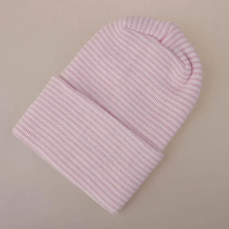 Newborn Baby Hat and Mitten Set Hospital Knit Cap Soft Nursery Beanie For 0-3 Month