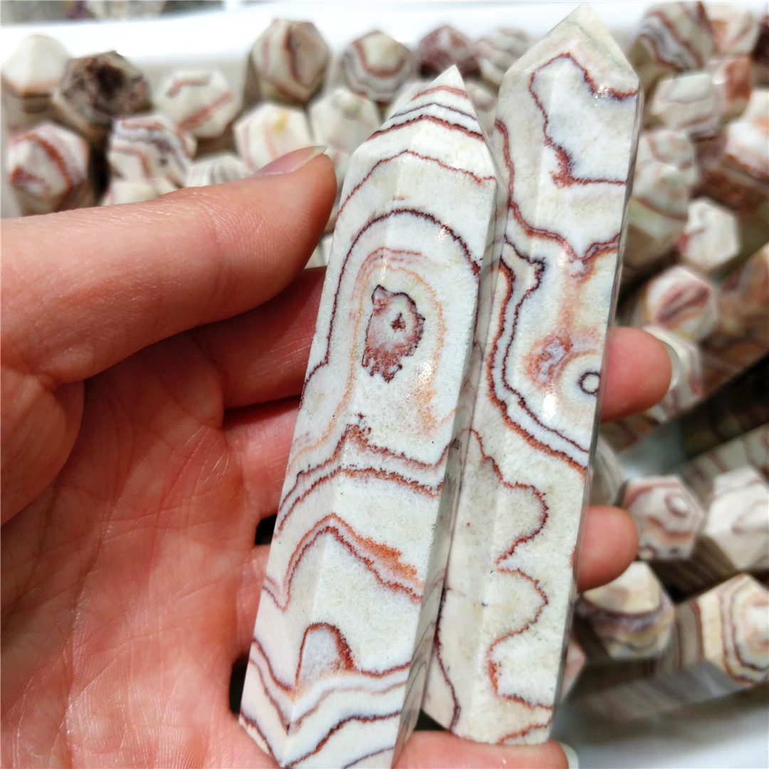 Natural Suiseki Stone Rhodochrosite Crystal Obelisk Point Garden Mineral Wands Collecting  Jewelry Vintage Decorative Crafts