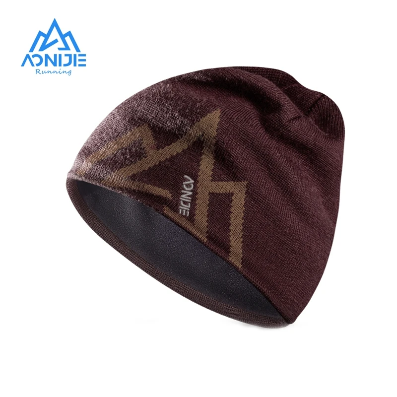 AONIJIE Winter Knitted Hats Snowboarding Cap Winter Windproof Thick Warm Running Outdoor Sports Ski Running Caps