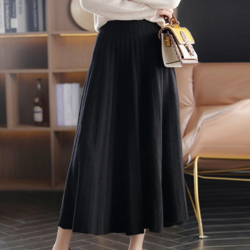 100% mulheres de lã moda mini saia 2021 estilo chinês escola plissado meninas cintura alta xadrez mini saia feminina