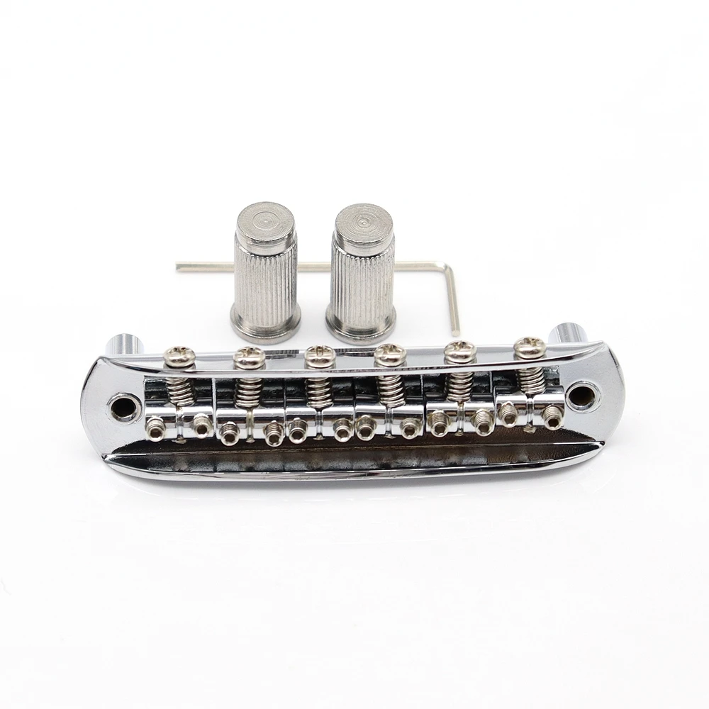 1set 6 String JazzMaster Guitar Bridge Adjustable Threaded Saddle Guitar Master Bridge For Master Style Electric Guitar