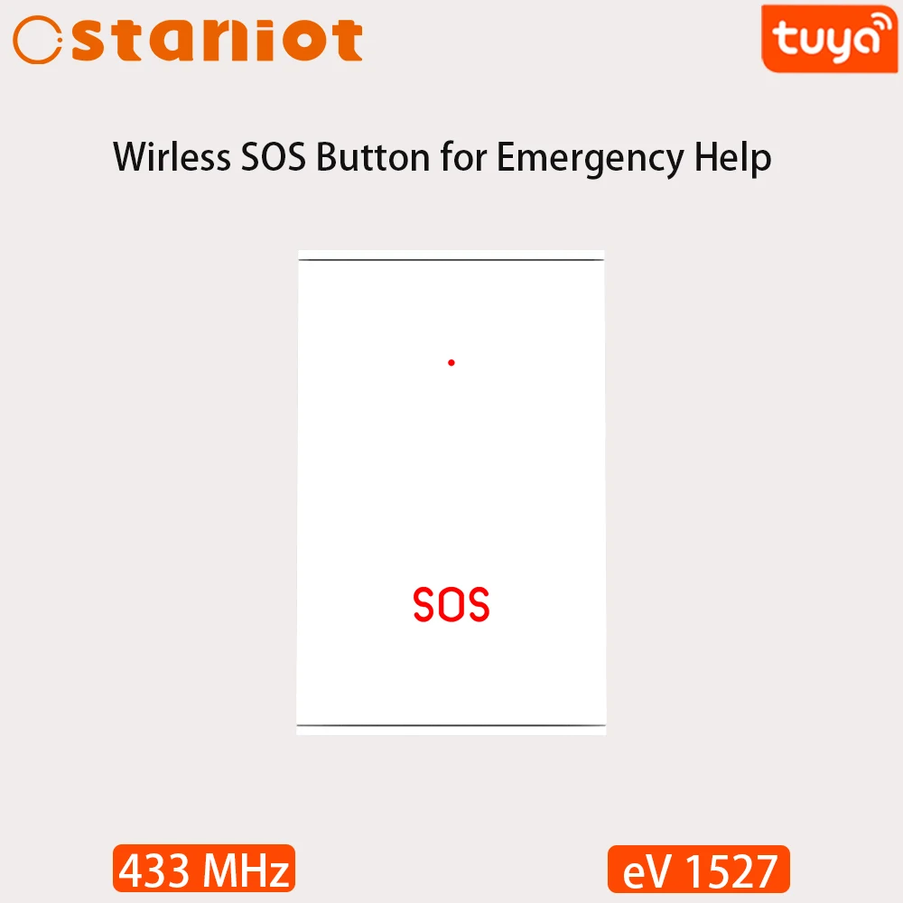 Staniot-Campainha Sem Fio Inteligente, Smart Door Bell Botão com Bateria, Home Burglar Security Alarm System, 433MHz, Bem-vindo