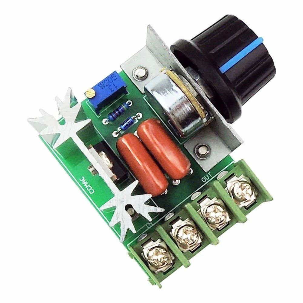 1PCS 2000W Adjustable Motor Speed Controller Voltage Regulator AC Motor Speed Controller 50-220V 25A Motor