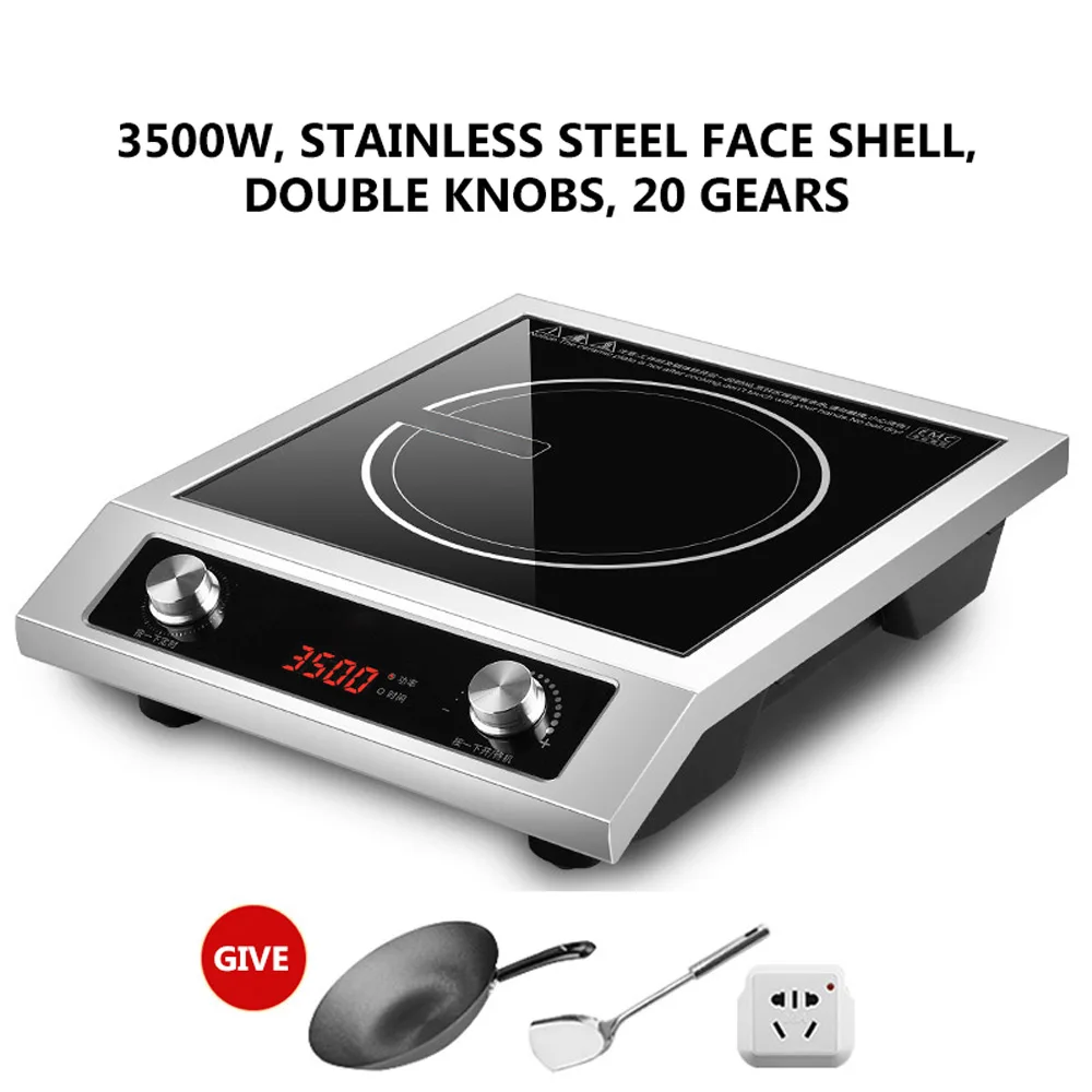 

Induction cooker 3500w home/commercial high-power fast stir-fry double-knob control fast heat dissipation