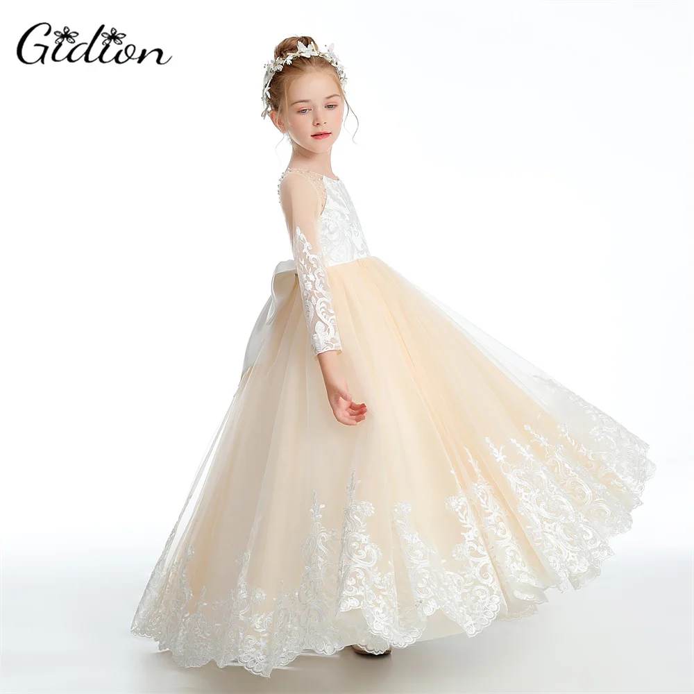 Princess Flower Girl Dress For Children Festivity Celebration Wedding Birthday Evening Party Ball Gown Graduation Prom Banquet