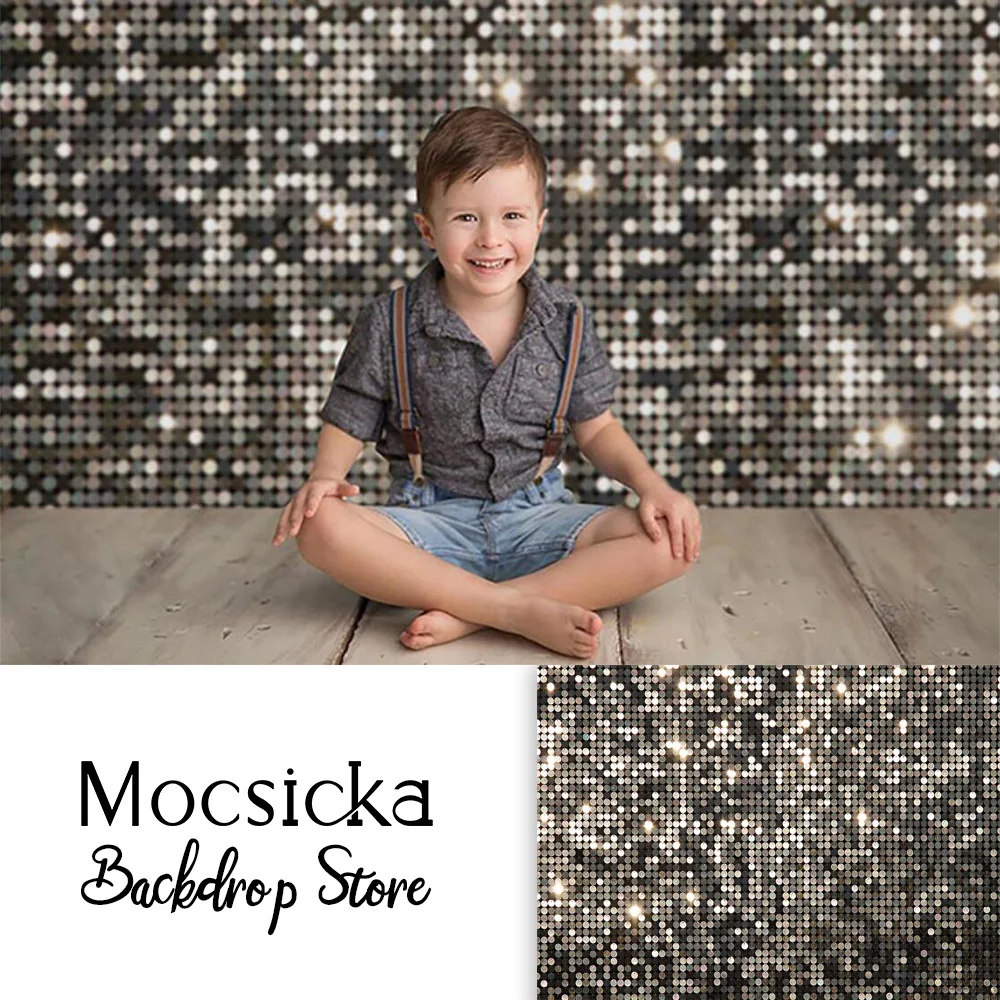 

Sliver Glitter Disco Party Backdrop Bokeh Shiny Musical 80s 90s Birthday Photo Background Hip Hop Newborn Kids Portrait Photo