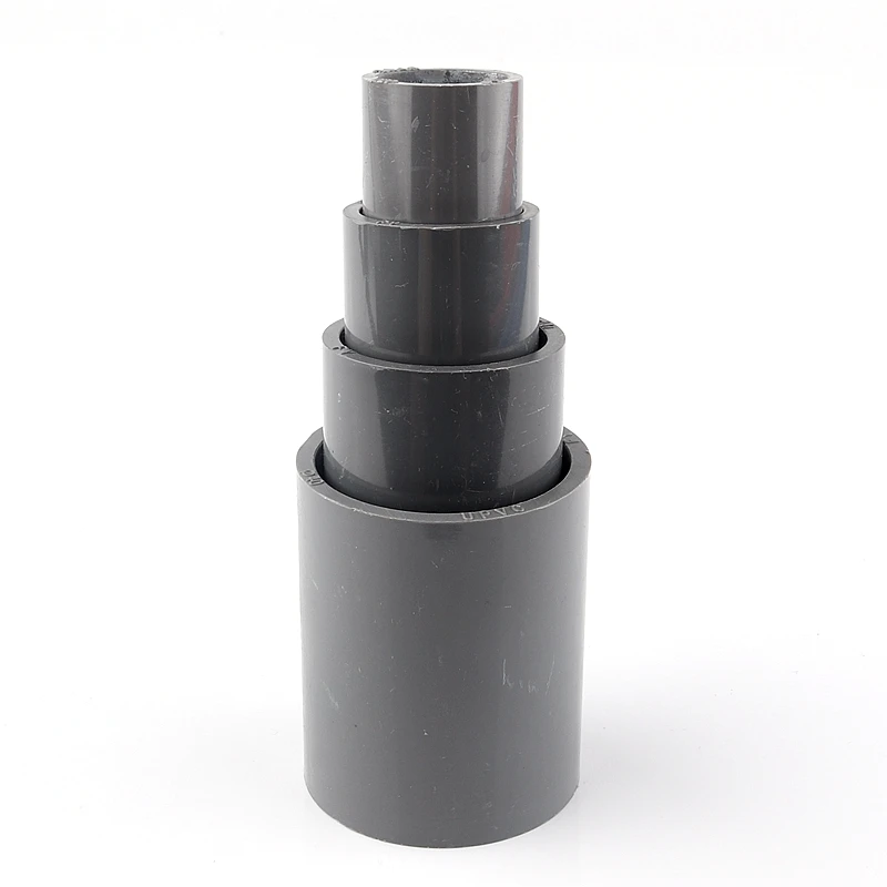Big Size ID 63~160mm Mounting Hydroponics Pipe Straight Equal Connectors PVC Pipe Straight Connector Plastic Joint Fittings