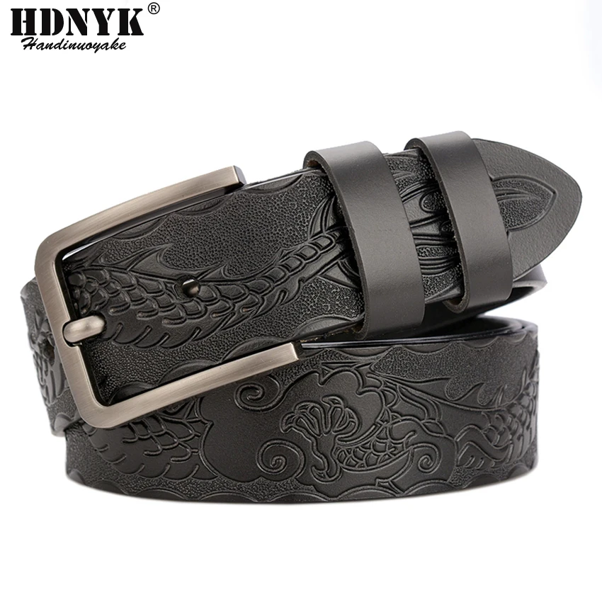 New Arrival Fashion China Dragon Style Belt  Artistic Designer Belt High Quality Genuine Leather Belts for Men Quality Assurance