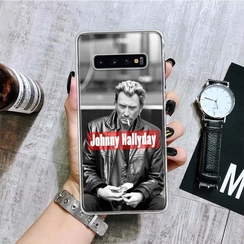 Johnny Hallyday Music Phone Case For Samsung Galaxy S24 S23 S22 S21 S20 Ultra S20 FE S10 Plus S9 S8 + Fundas Cover Coque