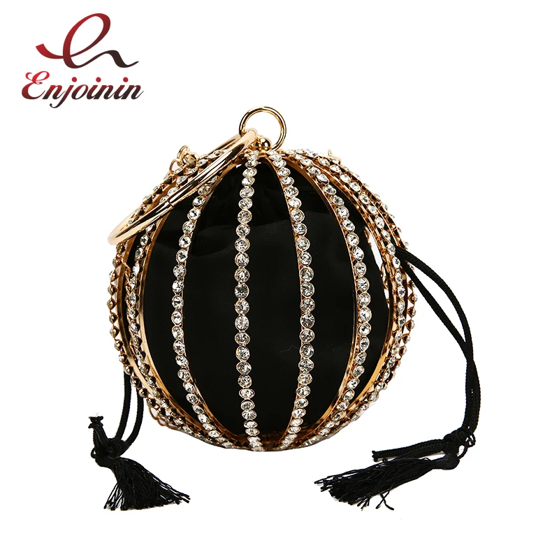 Luxurious Diamond Pearl Flower Metal Ball Women Party Evening Bag Ladies Pueses and Handbags Crossbody Chain Bag Designer Bag