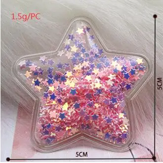 Adesivo estrelas em pvc transparente lantejoulas estrelas para roupas acessórios para bolo 100