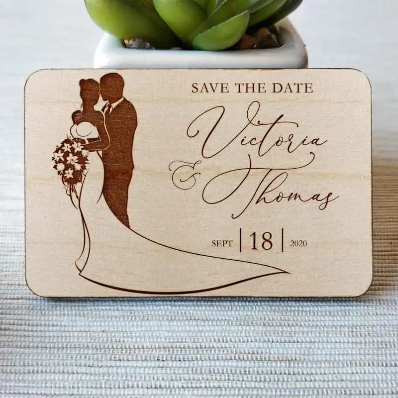 Save-The-Date-magnet-Bride-and-Groom-Wooden-Custom-magnets-wedding-favors-rustic-wedding-for-bride