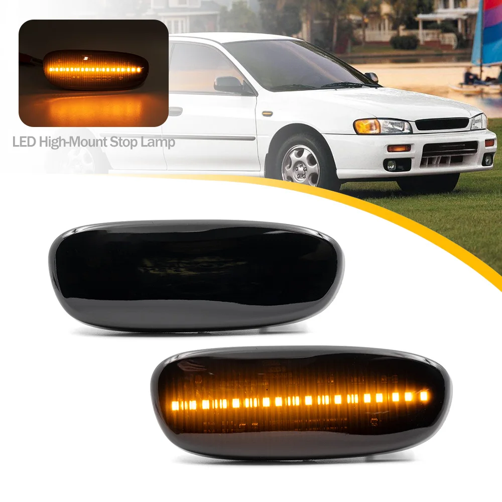 

For Subaru Impreza GC GM GF 1993-2001 LED Side Marker Indicator Blinker Lamp Smoke Lens Turn Signal Light Canbus Error Free