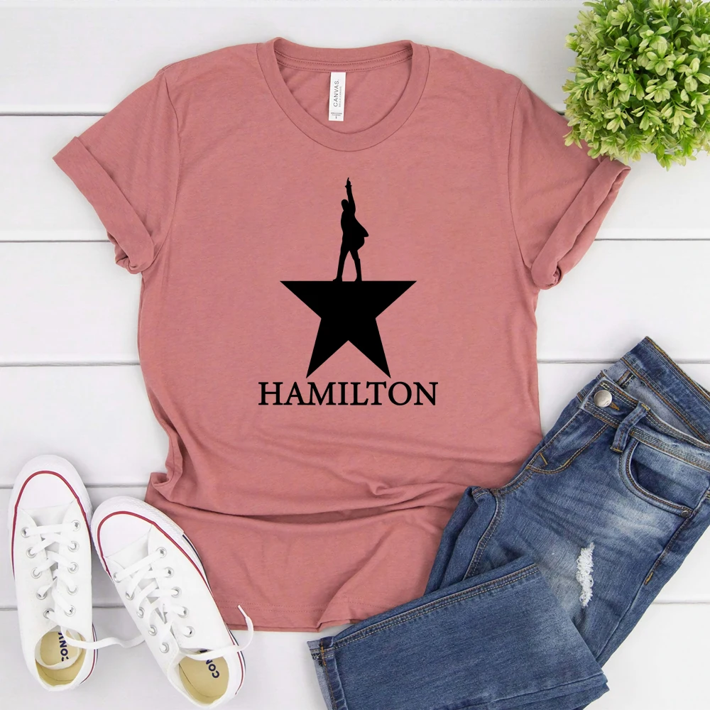 

Golden Alexander Hamilton T-Shirt Broadway Musical Hamilton Shirt Rise Up Tee Gift for Fans Hipster Tops