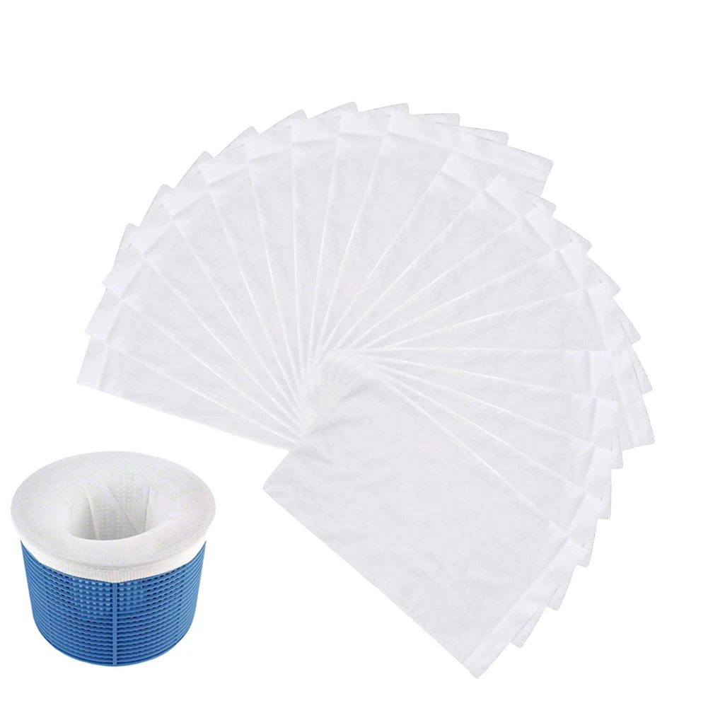 5/10/15/20pc/Set Filter Storage Pool Skimmer Socks Nylon Swimming Pool Filter Socks For Baskets Skimmers White Pool Clean Supply