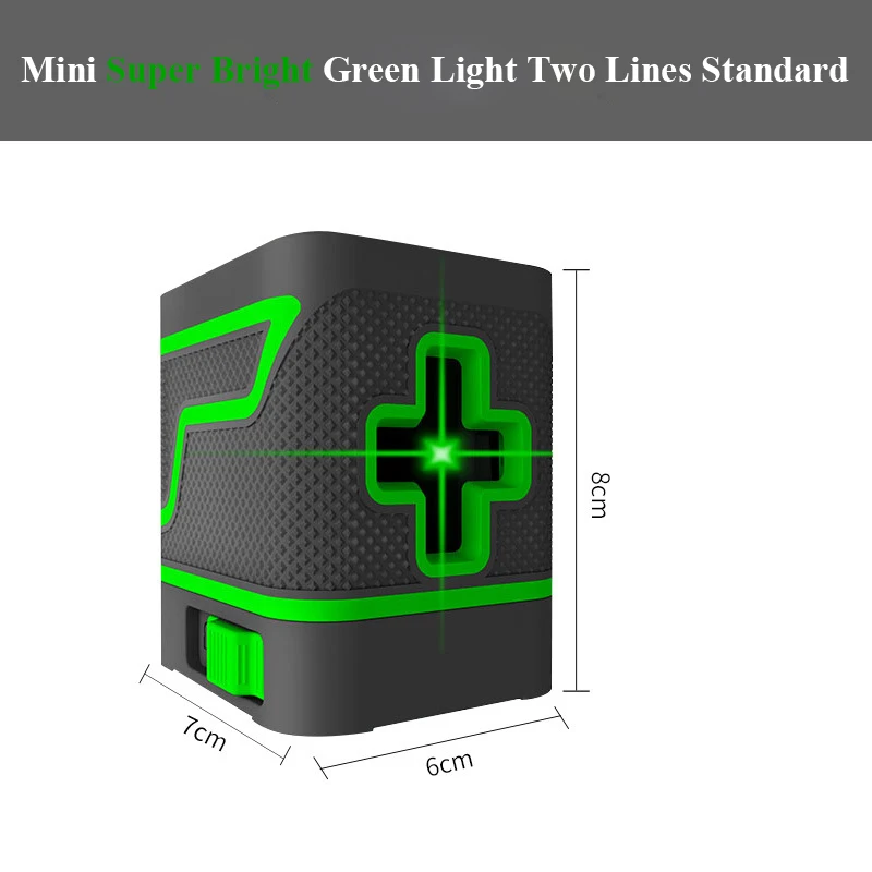 

2 Line Mini Green Laser Level Cross Line Laser Vertical And Horizontal Line Super Powerful Laser Beam Line Portable Measure Tool