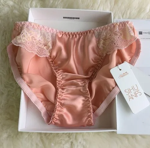5 paczka 100% jedwabiu kobiet majtki koronkowe majtki niskiej talii zdrowia Intimates bielizna bielizna M-2XL MS003